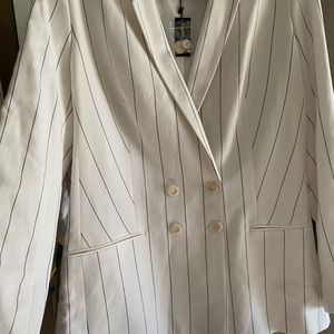 New with tags white pinstripe blazer
